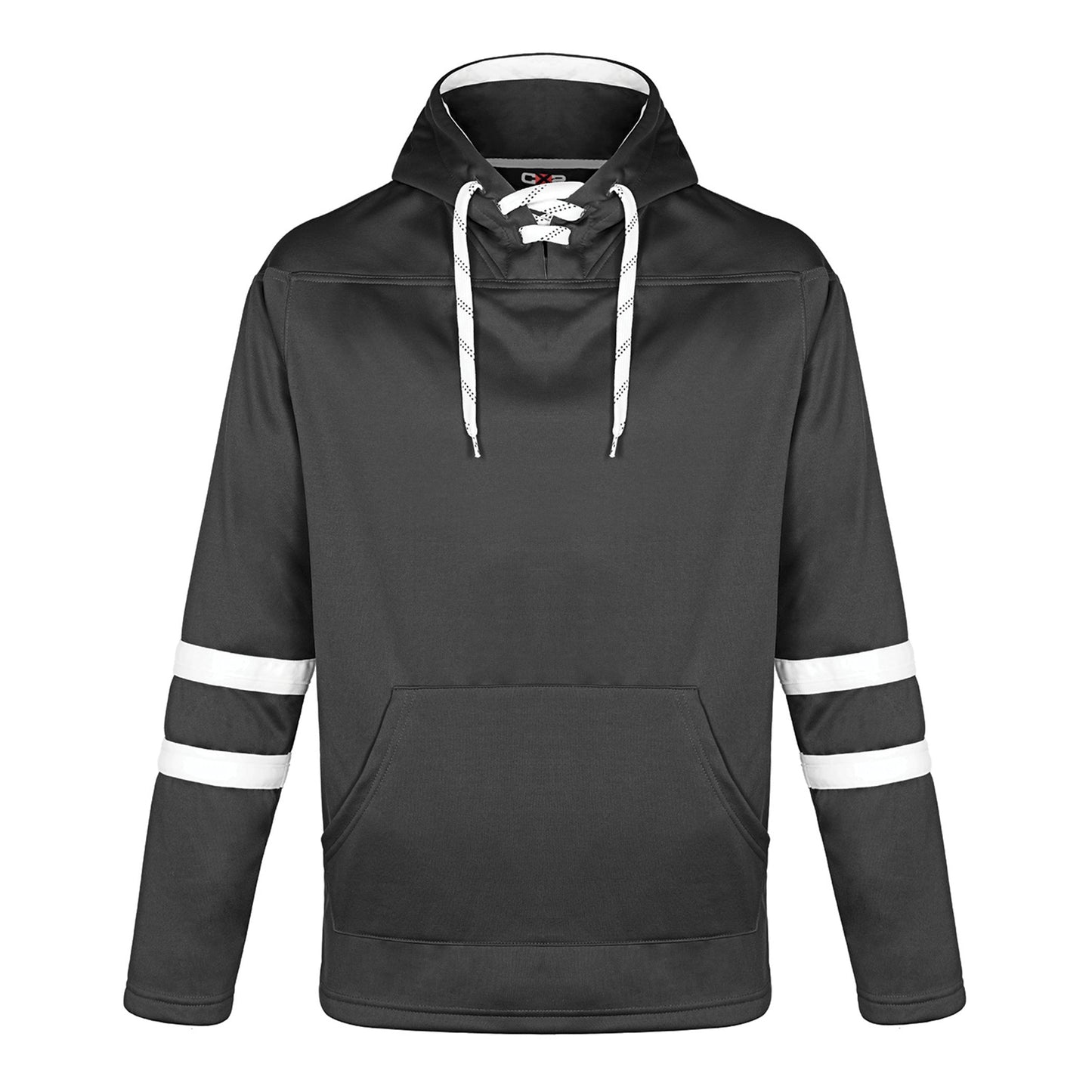 L00617 - Dangle - Adult Pullover Hockey Lace Hooded Sweatshirt