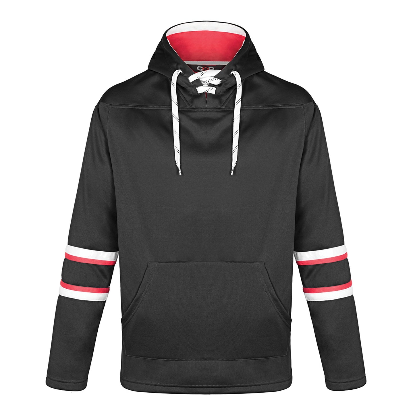 L00617 - Dangle - Adult Pullover Hockey Lace Hooded Sweatshirt