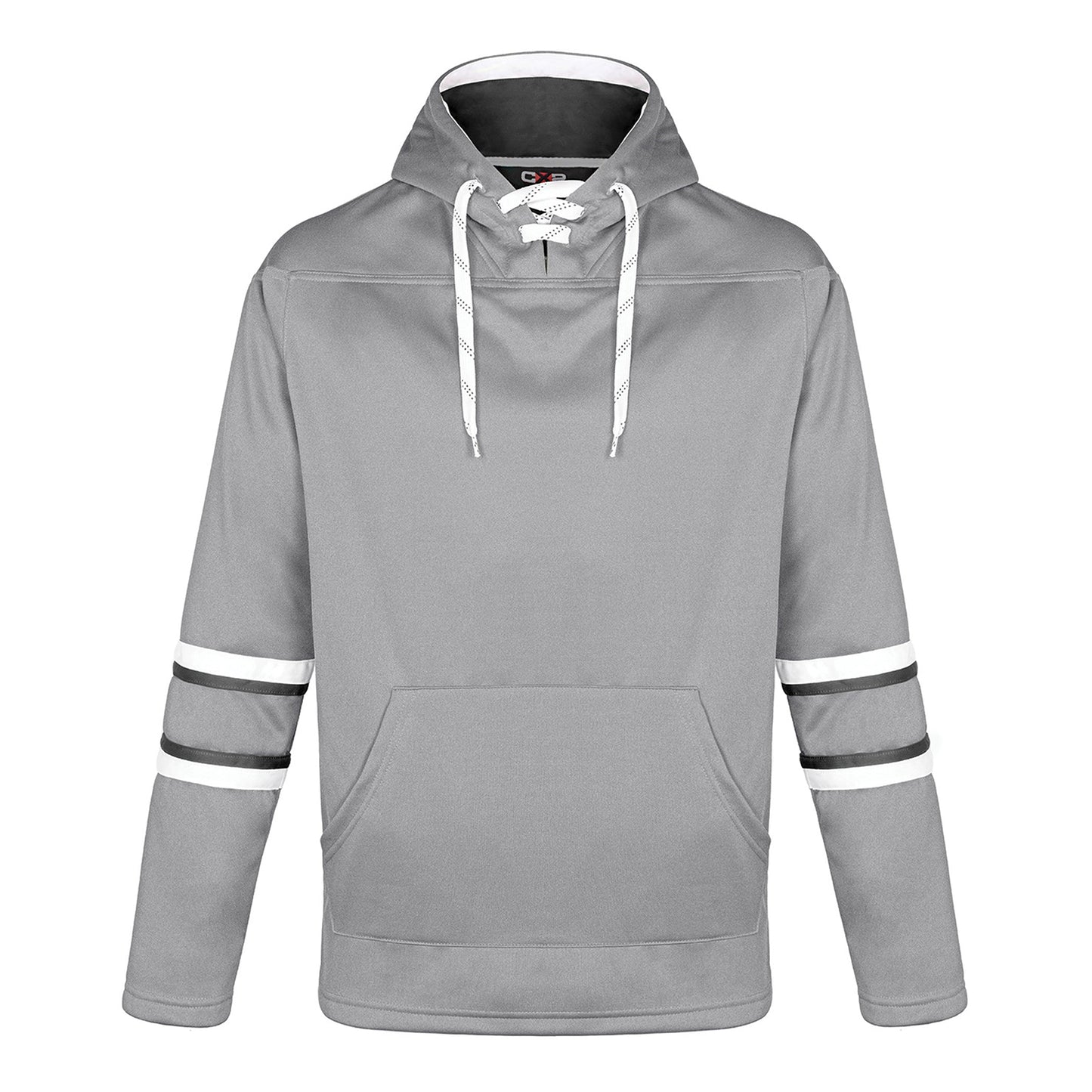 L00617 - Dangle - Adult Pullover Hockey Lace Hooded Sweatshirt