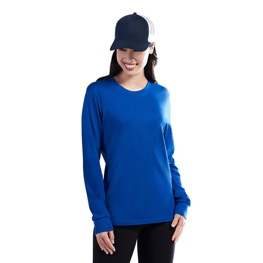 S05616 - Breeze - Ladies RING SPUN Combed Cotton Long Sleeve Crewneck T-Shirt