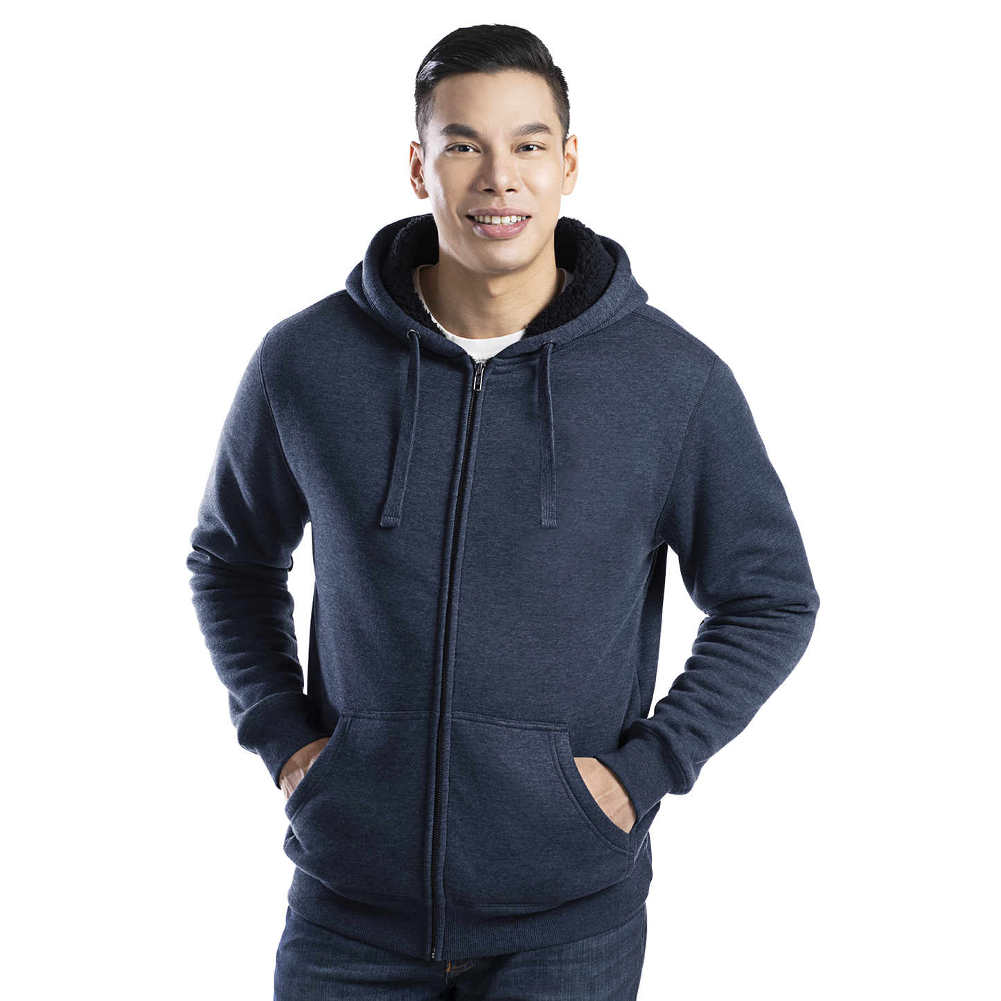 L00785 - Yolo - Adult Full-Zip Hooded Sweatshirt w/ Sherpa Fleece