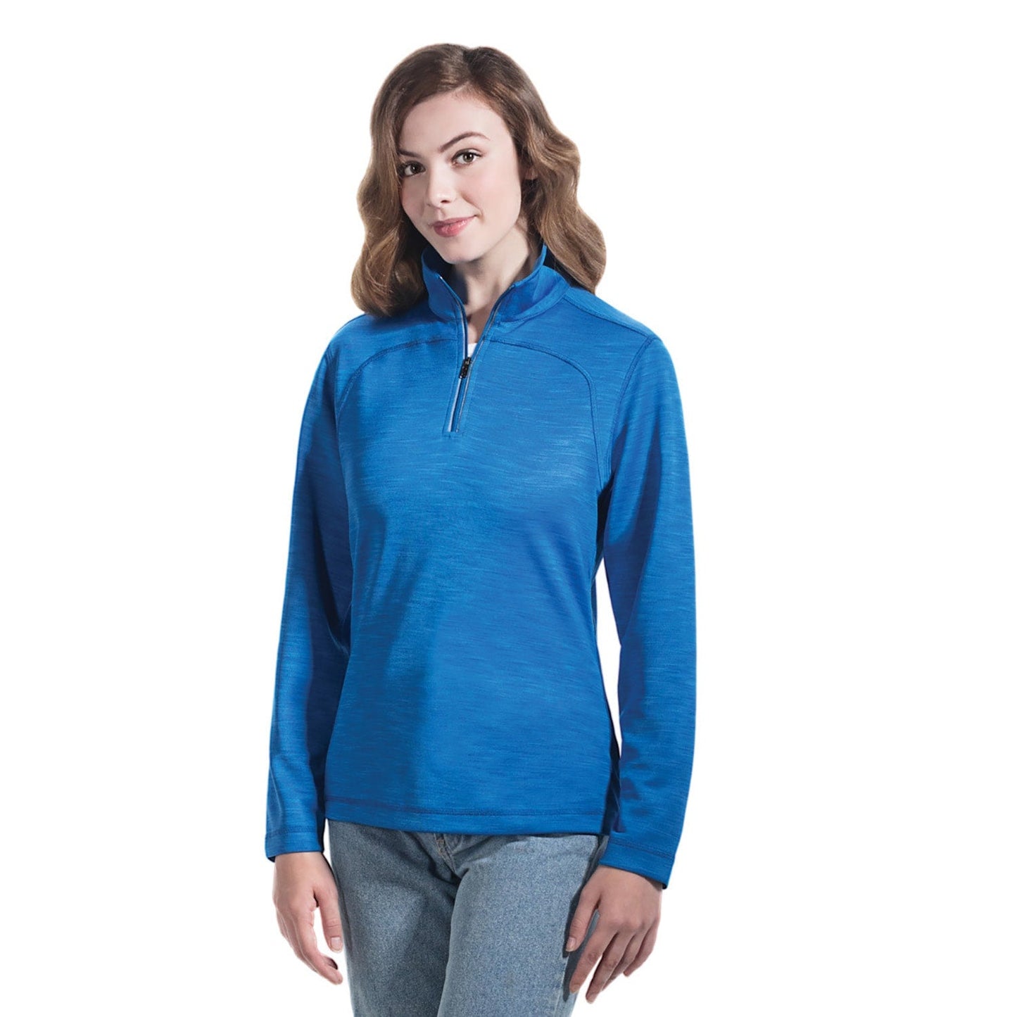 L00876 - Meadowbrook - Pull-over à fermeture éclair 1/4 en maille interlock pour femme