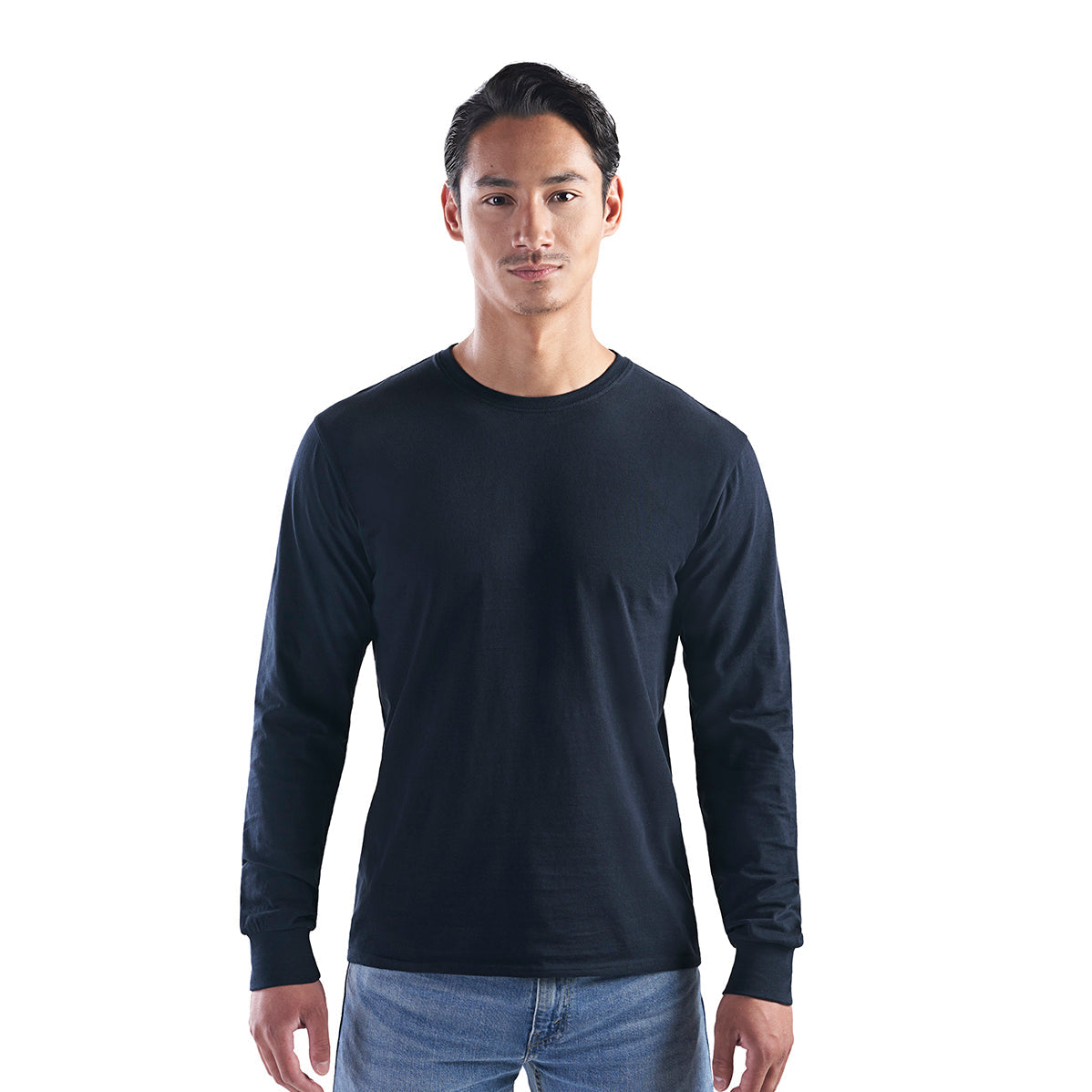 S05615 - Breeze - Adult RING SPUN Combed Cotton Long Sleeve Crewneck T-Shirt