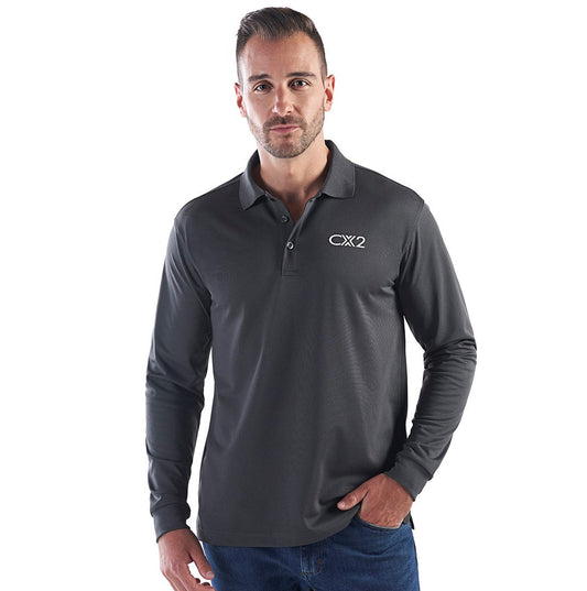 S05737 - Birdie - Men's Long Sleeve Pique Mesh Polo