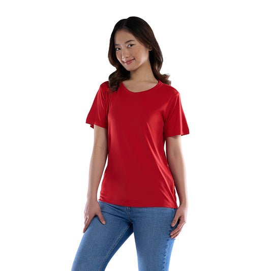 S05936 - Coast - Ladies Crew Neck Polyester Tee