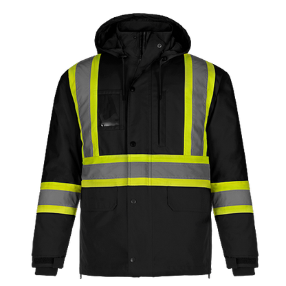 L01275 - Kenworth - Parka haute visibilité 5 en 1 avec capuche amovible 