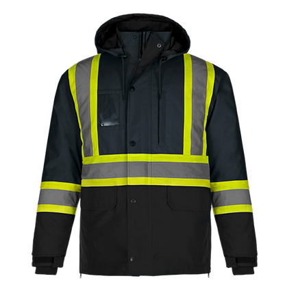 L01275 - Kenworth - Parka haute visibilité 5 en 1 avec capuche amovible 