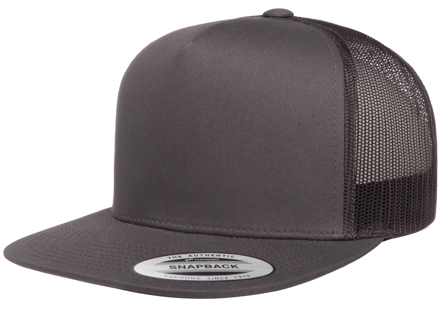 F06006 - YP Classics 5 Panel Flat Peak Snap Back Trucker Cap