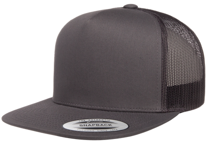 F06006 - YP Classics 5 Panel Flat Peak Snap Back Trucker Cap