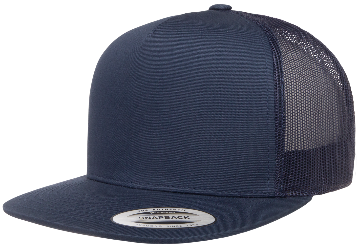 F06006 - YP Classics 5 Panel Flat Peak Snap Back Trucker Cap