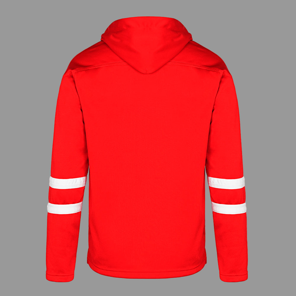 L00617 - Dangle - DISCONTINUED Adult Pullover Hockey Lace Hooded Sweatshirt