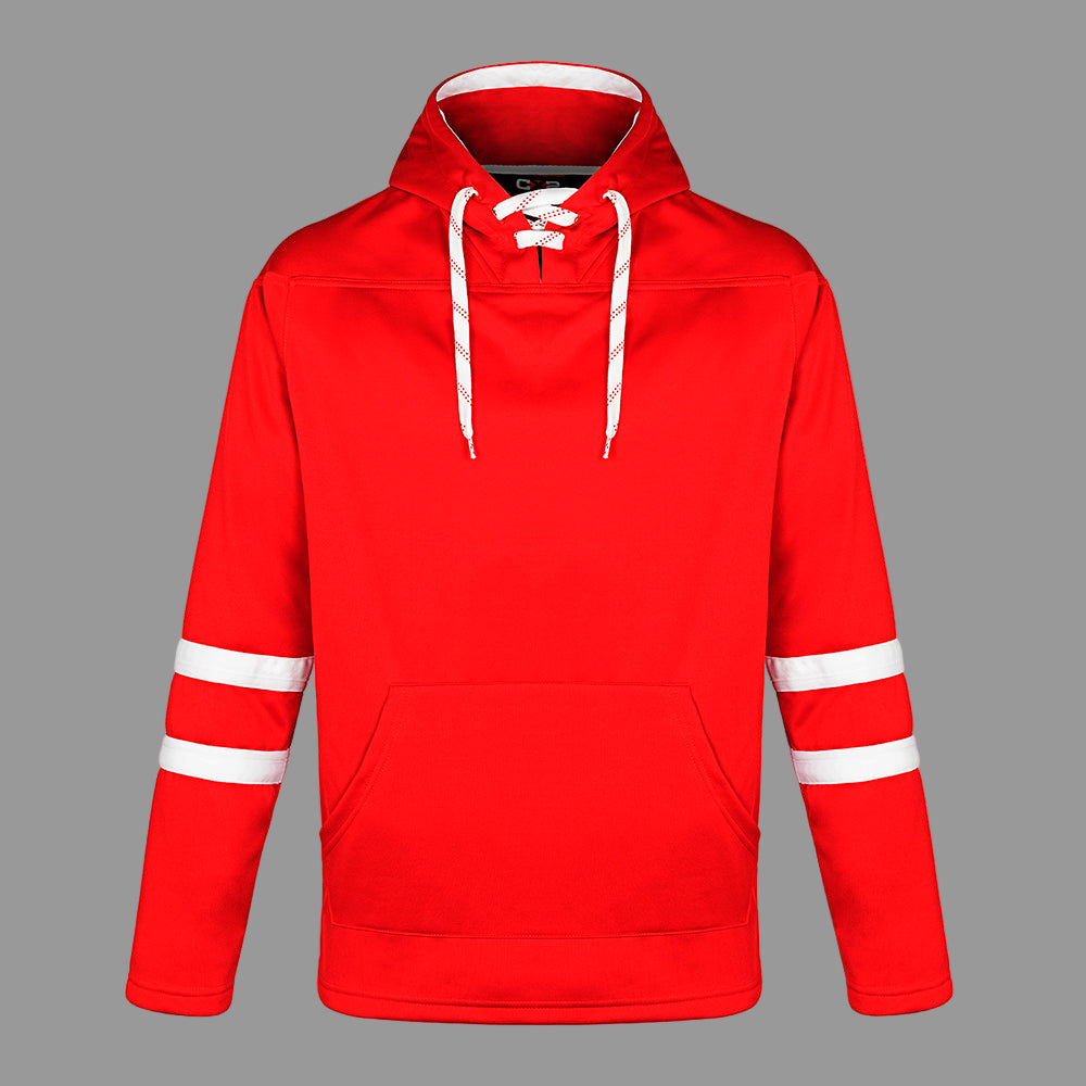 L00617 - Dangle - DISCONTINUED Adult Pullover Hockey Lace Hooded Sweatshirt