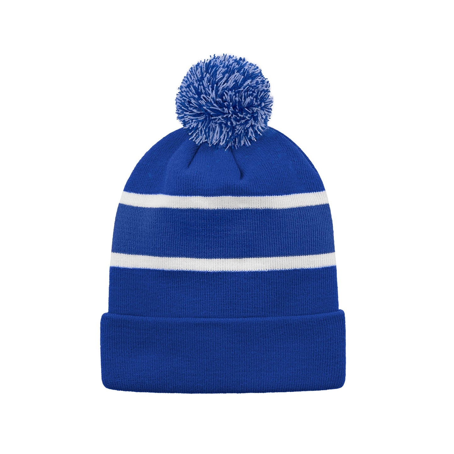 H08080 - Hat Trick - Striped Knit Cuff Toque with Pom-Pom