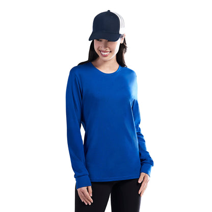 S05616 - Breeze - Ladies RING SPUN Combed Cotton Long Sleeve Crewneck T-Shirt