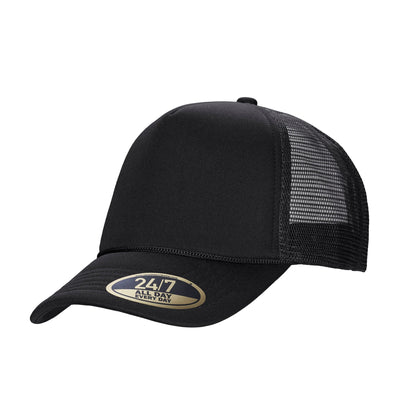 H08210 - Casquette trucker rétro à 5 panneaux en mousse avec fermeture snapback 