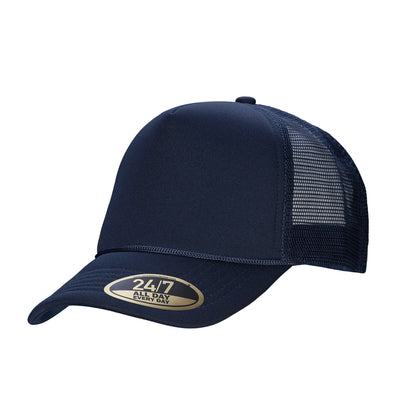 H08210 - Casquette trucker rétro à 5 panneaux en mousse avec fermeture snapback 