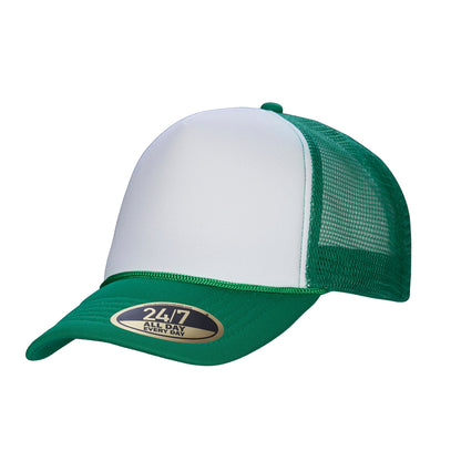 H08210 - Casquette trucker rétro à 5 panneaux en mousse avec fermeture snapback 