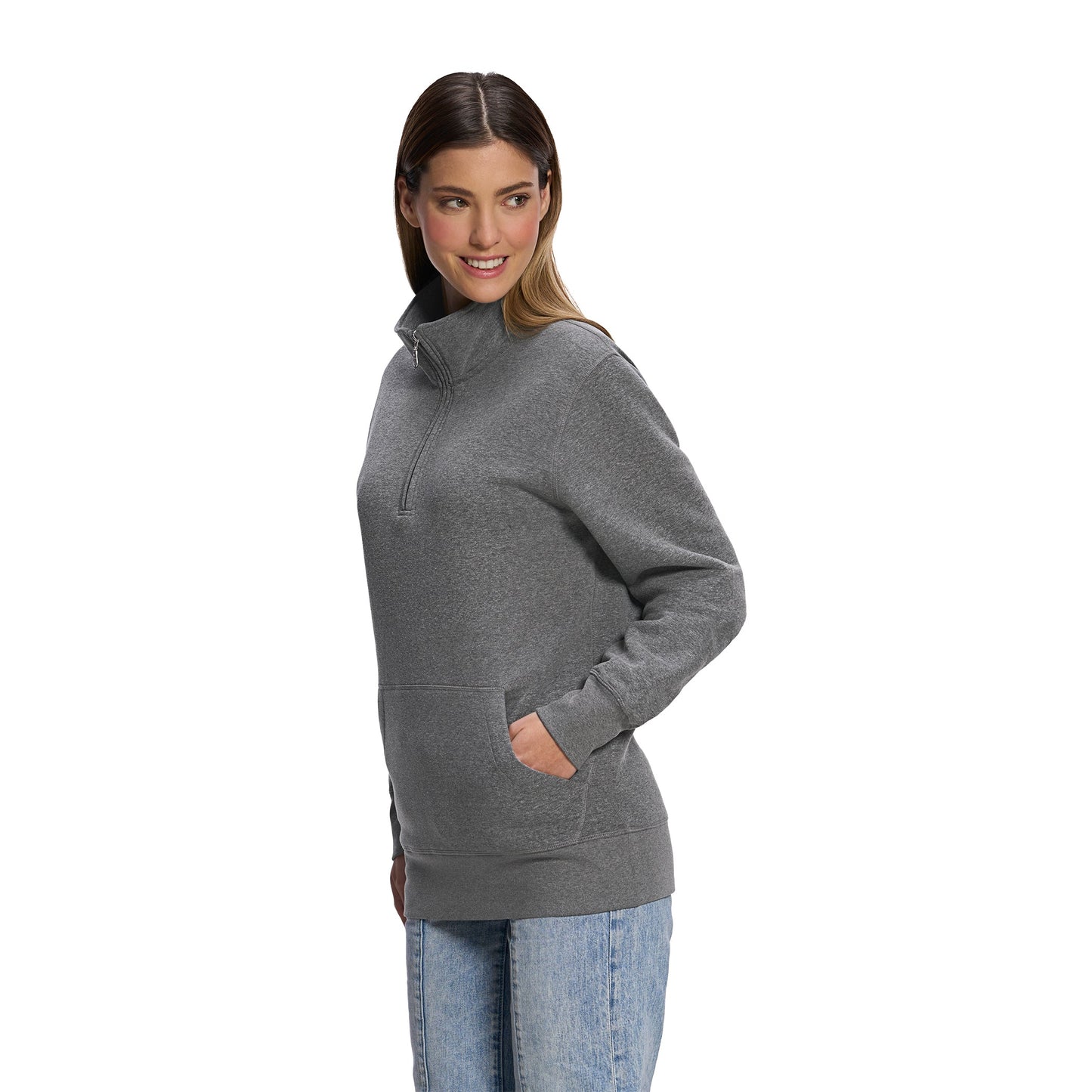 L00602 - Fairmount - 1/4 Zip Sweatshirt w/ Pouch Pocket