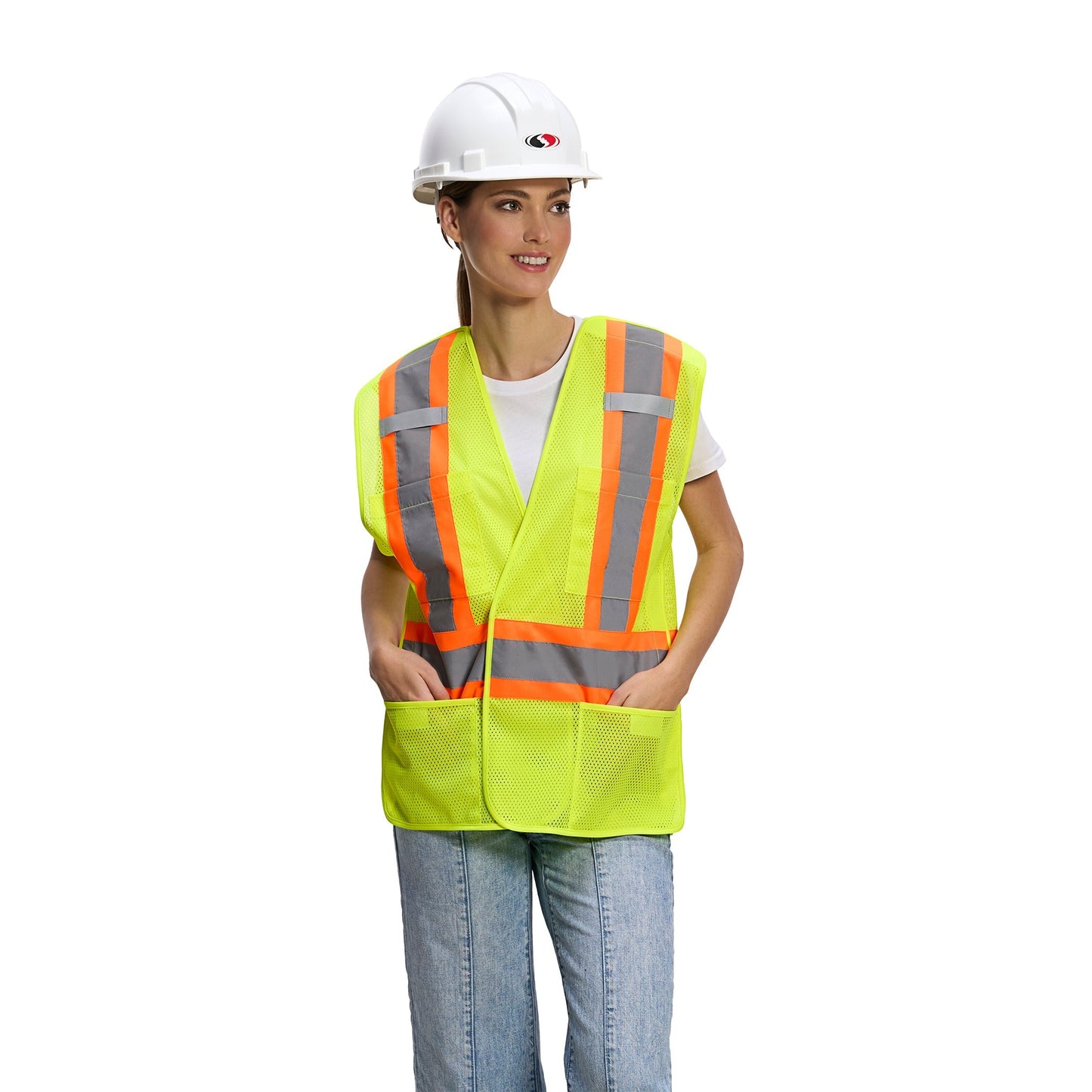L01155 - Sentinel - Mesh Hi-Vis 5 Point Tear-away Vest - Dual Sized