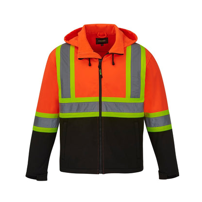 L01305 - Shield - Veste softshell haute visibilité avec capuche amovible 