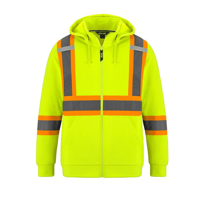 L01380 - Infinity - Sweat-shirt à capuche zippé haute visibilité avec capuche amovible 