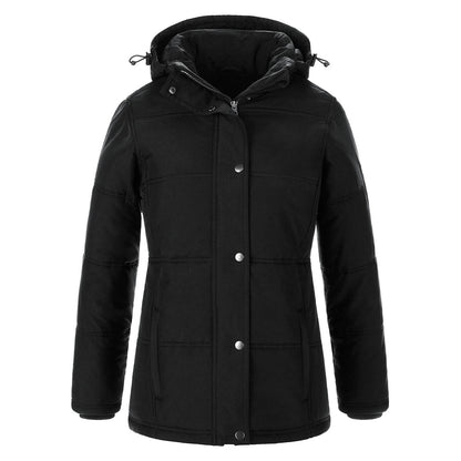 L06026 - Nunavut - Ladies Puffy Coat w/ Detachable Hood