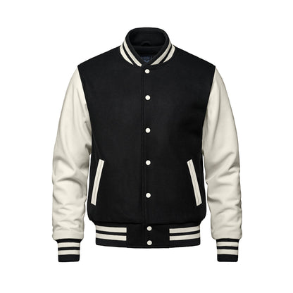 L6085Y - Varsity - YOUTH Melton and Leather Varsity Jacket