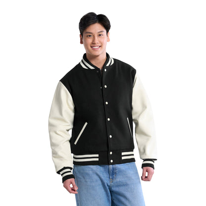 L06085 - Varsity - Melton and Leather Varsity Jacket