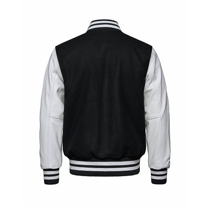 L6085Y - Varsity - YOUTH Melton and Leather Varsity Jacket