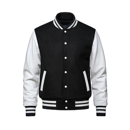 L6085Y - Varsity - YOUTH Melton and Leather Varsity Jacket