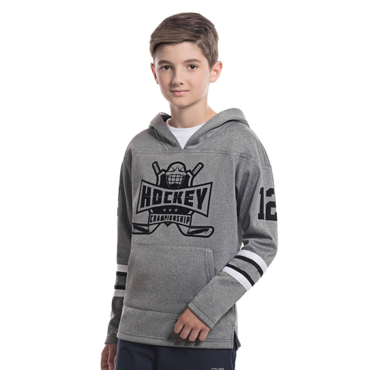 L0617Y - Dangle - Youth Pullover Hockey Lace Hooded Sweatshirt
