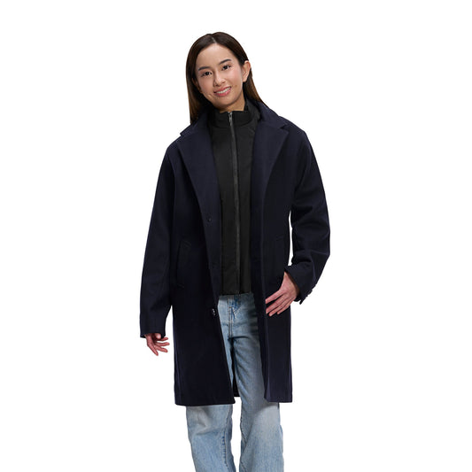 L6090Y - Regent - Youth Melton Coat with Removable Collar