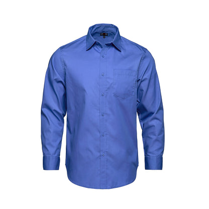 S04600 - Camden - Chemise à manches longues pour homme en sergé polycoton facile d'entretien 