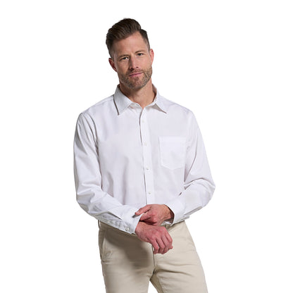 S04600 - Camden - Chemise à manches longues pour homme en sergé polycoton facile d'entretien 