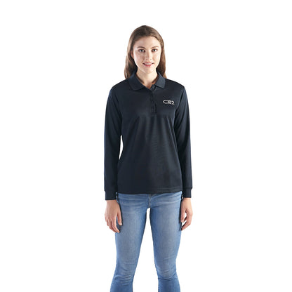 S05738 - Birdie - Ladies Long Sleeve Pique Mesh Polo