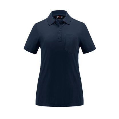 S05746 - Caddy - Ladies Pique Mesh Polo w/ Pocket