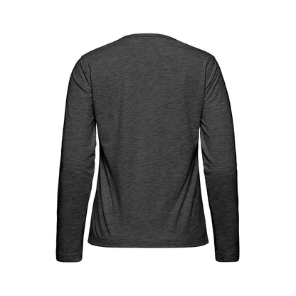 S05896 - Riverside - T-shirt à manches longues et col rond pour femme, en coton et polyester 