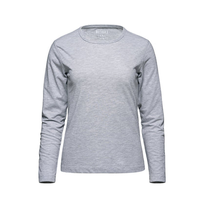 S05896 - Riverside - T-shirt à manches longues et col rond pour femme, en coton et polyester 