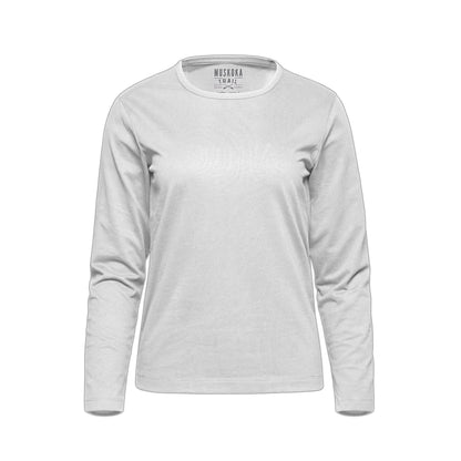 S05896 - Riverside - T-shirt à manches longues et col rond pour femme, en coton et polyester 