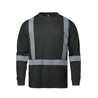 S05982 - VOLT - Long Sleeve Hi-VIS T-Shirt with Segmented Stripes