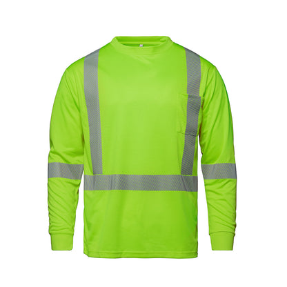 S05982 - VOLT - Long Sleeve Hi-VIS T-Shirt with Segmented Stripes