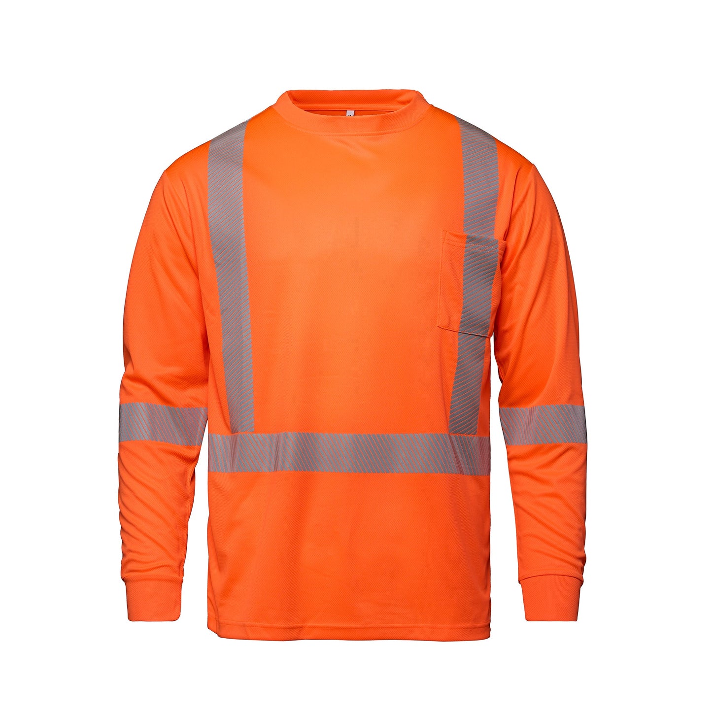S05982 - VOLT - Long Sleeve Hi-VIS T-Shirt with Segmented Stripes