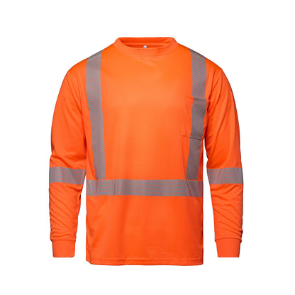 S05982 - VOLT - Long Sleeve Hi-VIS T-Shirt with Segmented Stripes